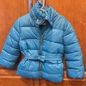 Girls jacket with bow accent belt, size 4